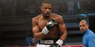 Creed Michael B. Jordan stands in the ring