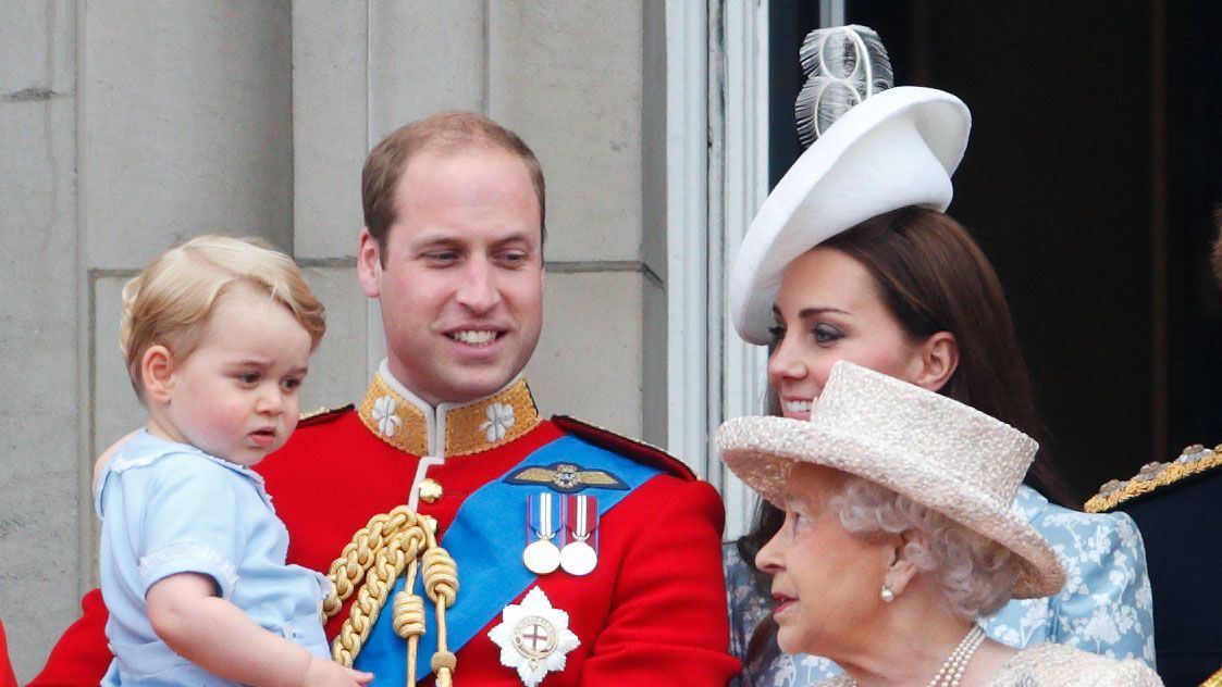 london, united kingdom june 13 embargoed for publication in uk newspapers until 48 hours after create date and time prince william, duke of cambridge, prince george of cambridge, catherine, duchess of cambridge and queen elizabeth ii stand on the balcony of buckingham palace during trooping the colour on june 13, 2015 in london, england the ceremony is queen elizabeth ii&#039;s annual birthday parade and dates back to the time of charles ii in the 17th century, when the colours of a regiment were used as a rallying point in battle photo by max mumbyindigogetty images