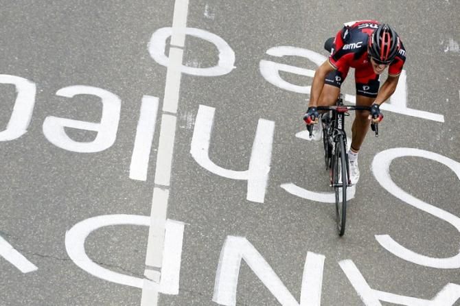 Philippe Gilbert (BMC) soloes away on the Cauberg to win the 2014 Amstel Gold Race