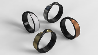 Movano smart ring in white, black, gold, and copper