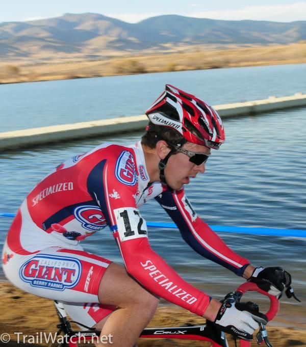 Nick Weighall (California Giant Berry) riding next to the water