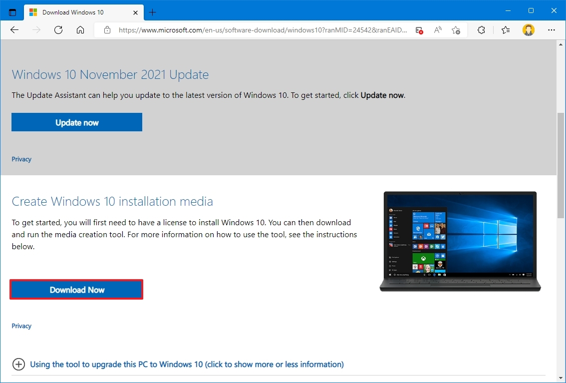Windows 10 files download