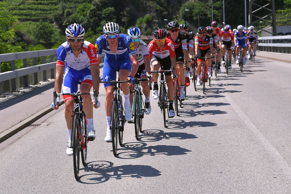 The peloton in action during stage 8 at Tour de Suisse