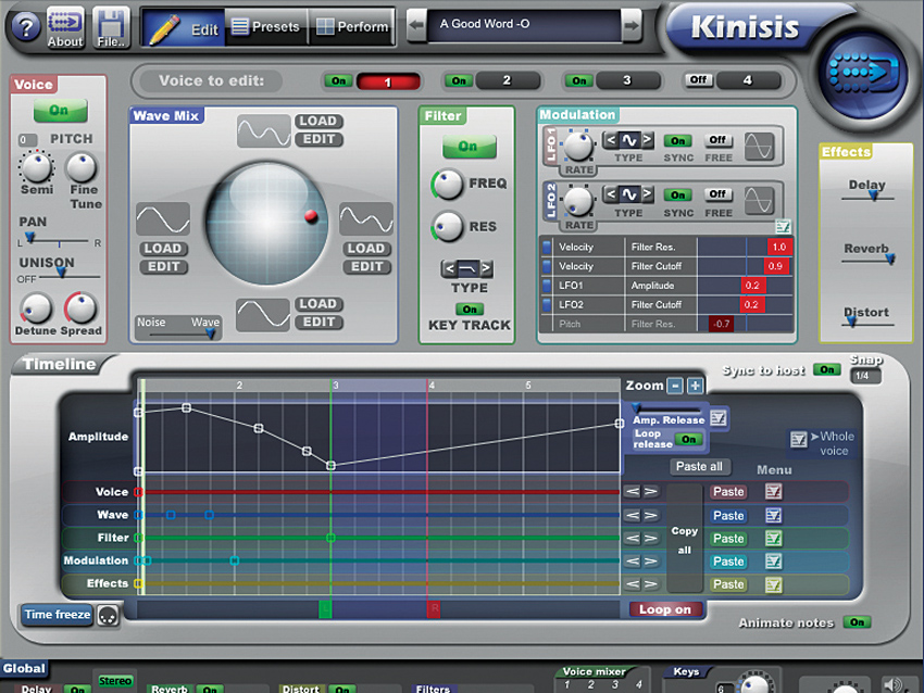 Kinisis can create the types of sounds that wouldn&#039;t be possible in other synths.