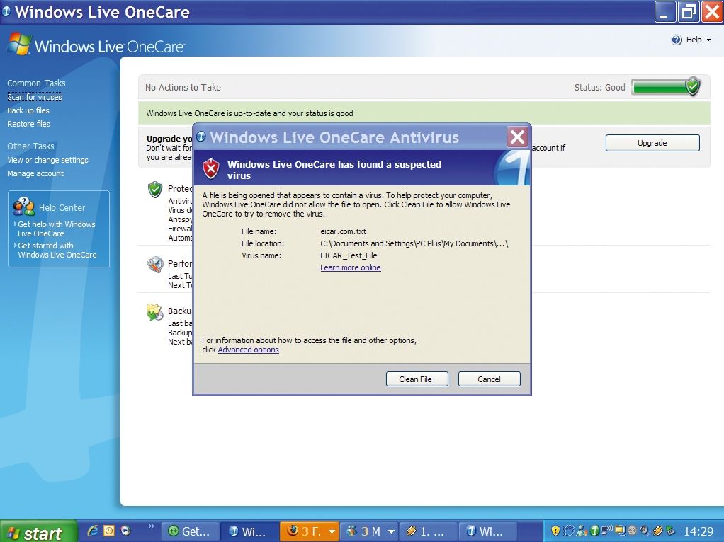 Windows Live OneCare review TechRadar