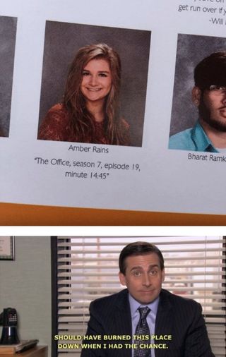 Michael Scott Yearbook meme