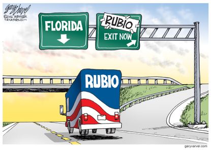 Political Cartoon U.S. Rubio Florida 2016