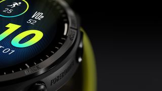 Close-up of Garmin Forerunner 965