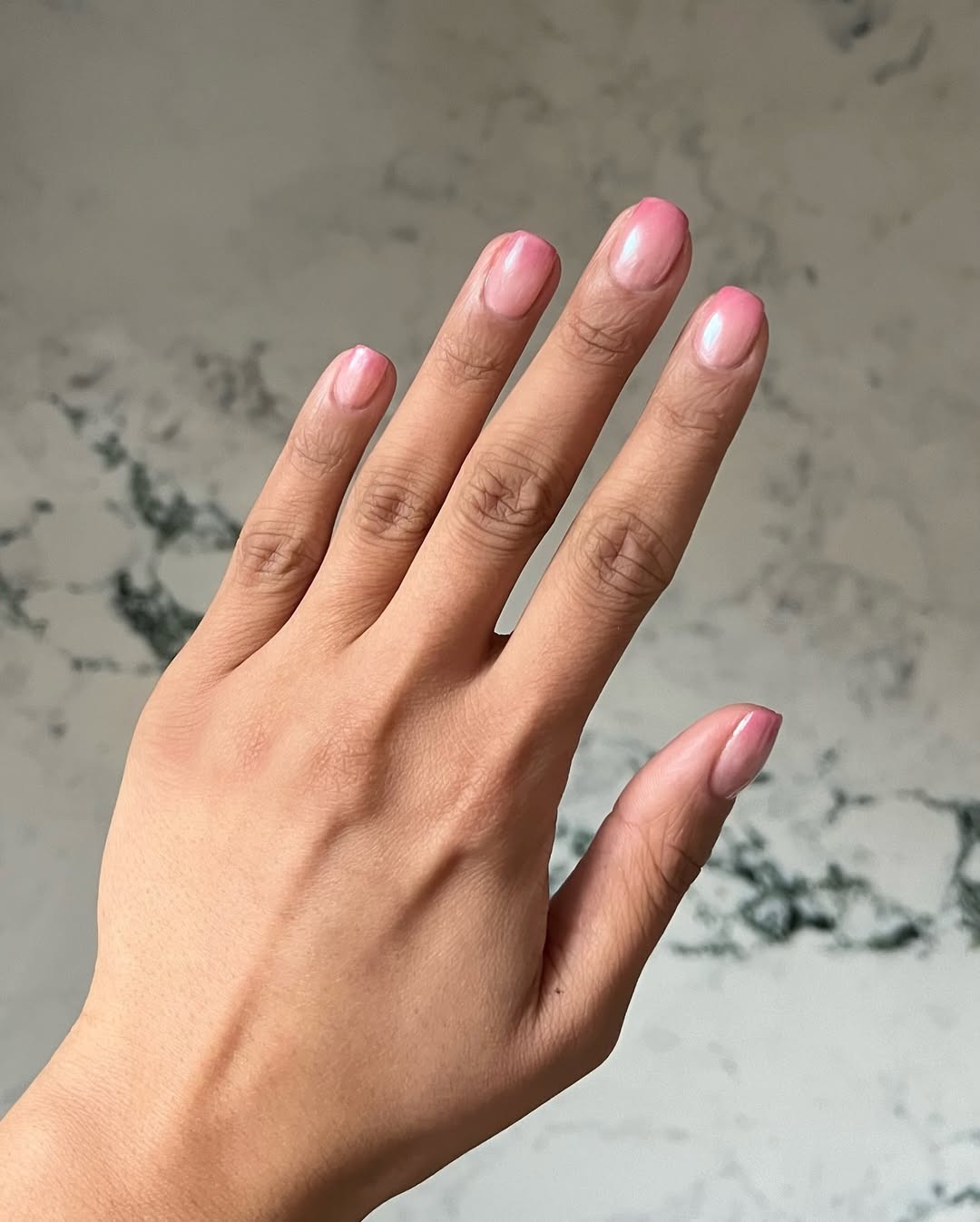 Ombre pink nails