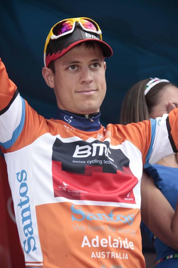 Martin Kohler (BMC) was thrilled to be in the ochre jersey of race leader.