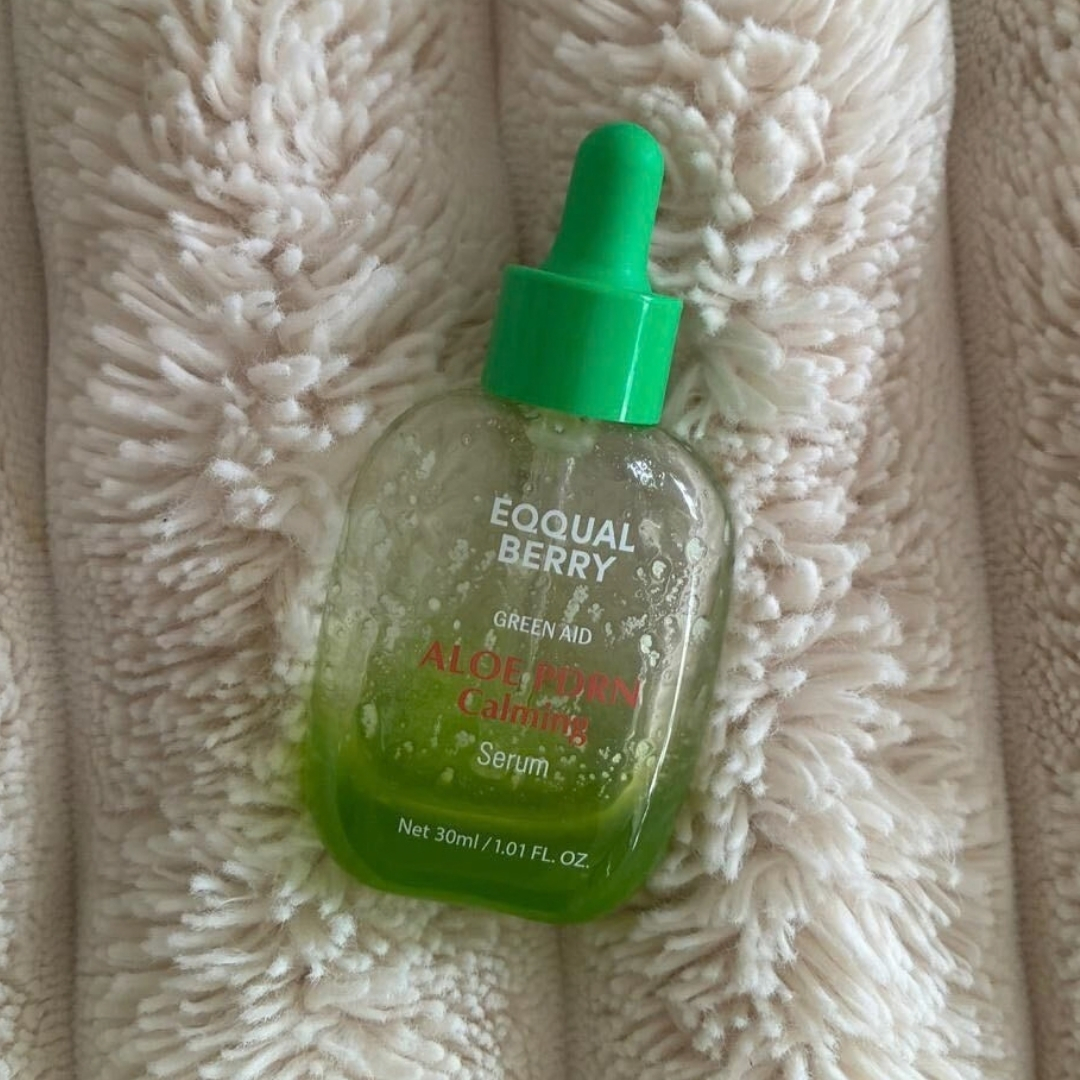 Empty bottle of Eqqualberry Aloe PDRN Calming Serum