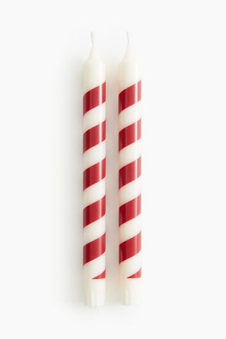 2-Pack Candy Cane Candles