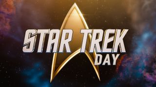  Promotional art for Star Trek Day 2022 showing the Starfleet badge on a view of deep space.