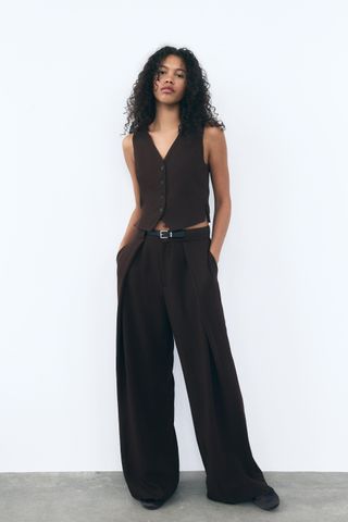 Pleated Trousers With Belt