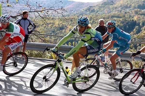 Filippo Pozzato (Liquigas) enjoys the early part of the race, which is a bit less hectic.