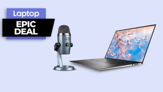 Dell XPS laptop with Blue Yeti nano microphone