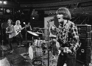Creedence Clearwater Revival during their sound check at the Royal Albert Hall