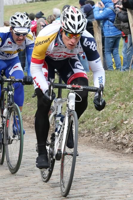 Andre Greipel (Lotto Belisol) on the attack