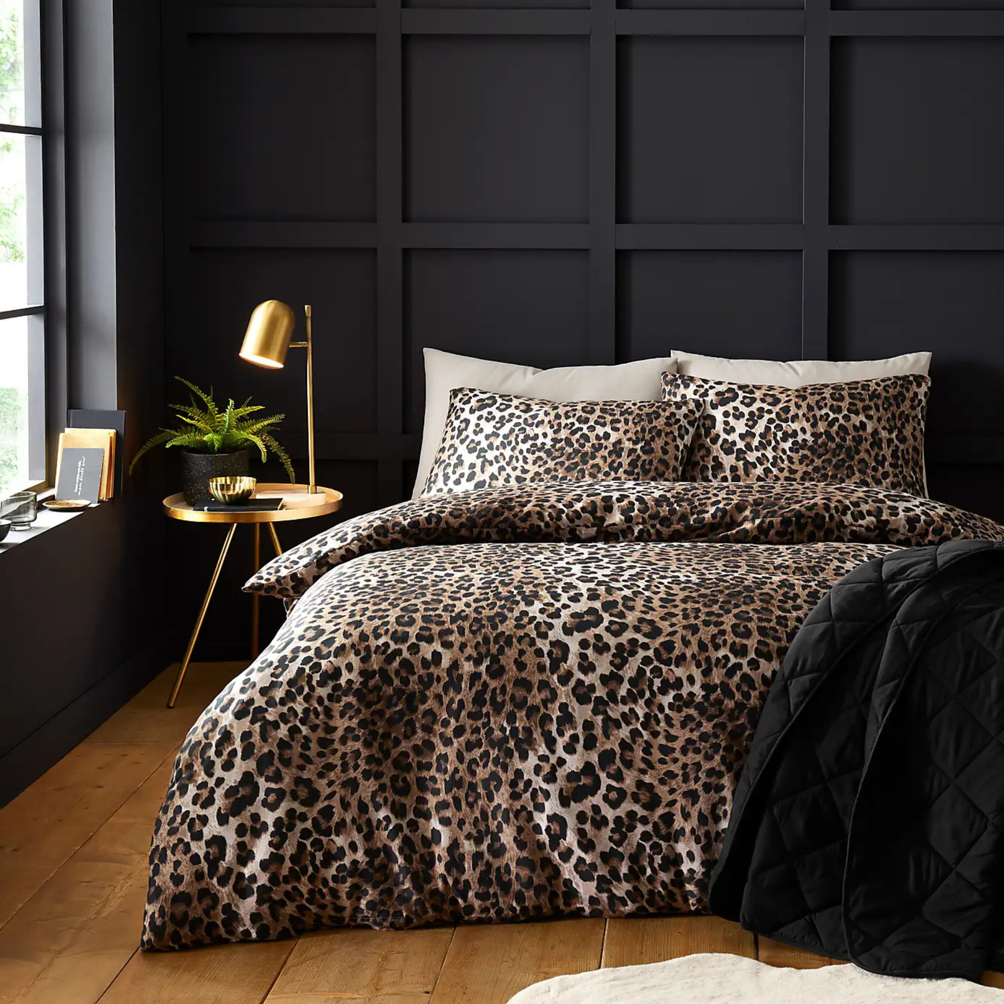 Animal Print Sateen Duvet Cover &amp;amp; Pillowcase Set