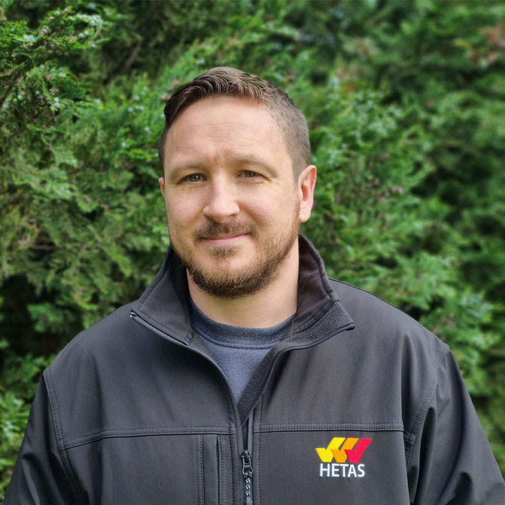 headshot of Calvin May a heating expert wearing a HETAS jacket