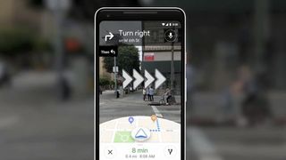 how to use google maps AR directions