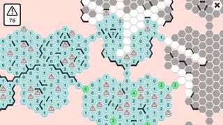 An image of numbers inside hexagons from puzzle game Hexceed.
