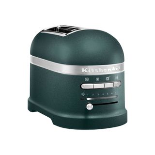 white background bottle green colour toaster
