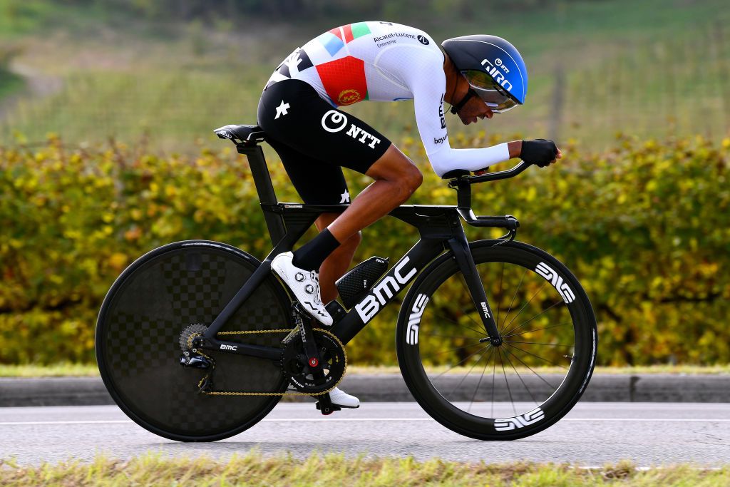 Amanuel Ghebreigzabhier Werkilul during the stage 14 time trial at the Giro d'Italia