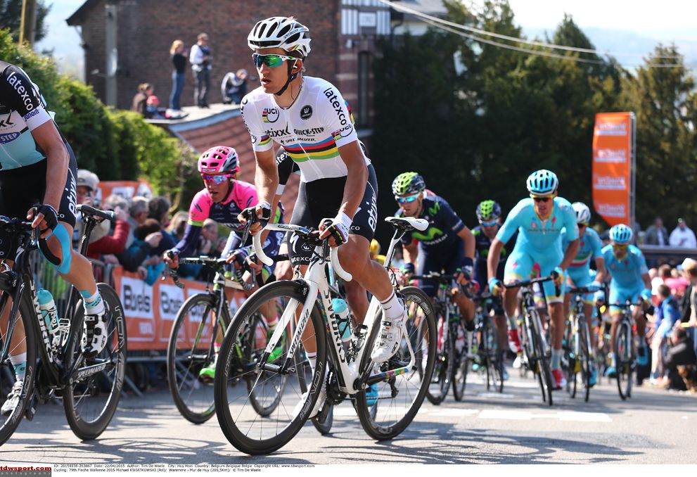 Michal Kwiatkowski (Etixx-QuickStep) lost ground in the final of Fleche Wallonne