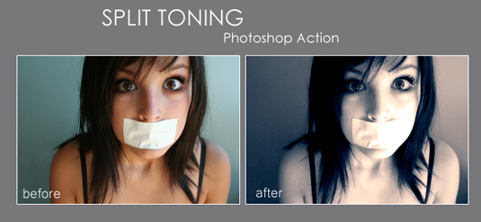 Free Photoshop actions: split toning action