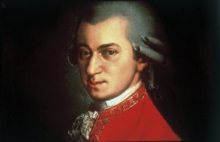 Portrait of Wolfgang Amadeus Mozart circa 1780 painted by Johann Nepomuk della Croce
