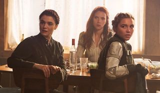 Scarlett Johansson, Rachel Weisz and Florence Pugh in Black Widow