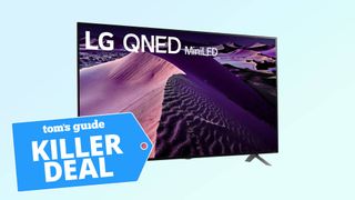 LG QNED 85 with killer deal tag