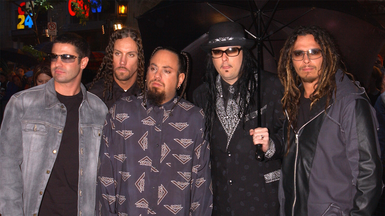 Korn dressed up nice on a red carpet