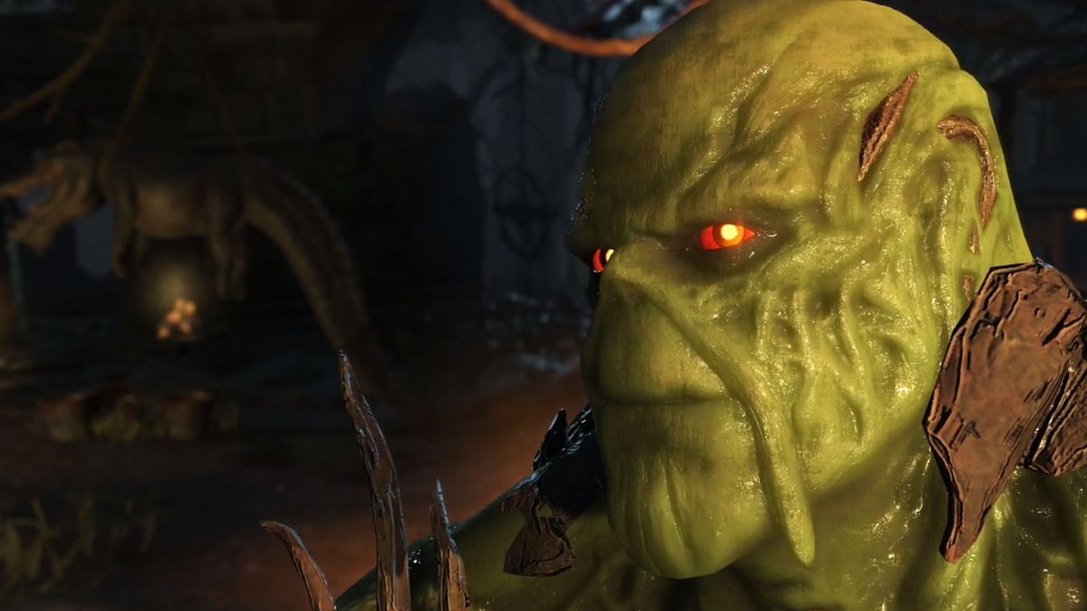 Swamp Thing in his natural habitat, which is a swamp