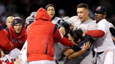New York Yankees vs. Boston Red Sox fight baseball