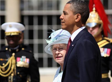 Barack Obama meets the Queen in London