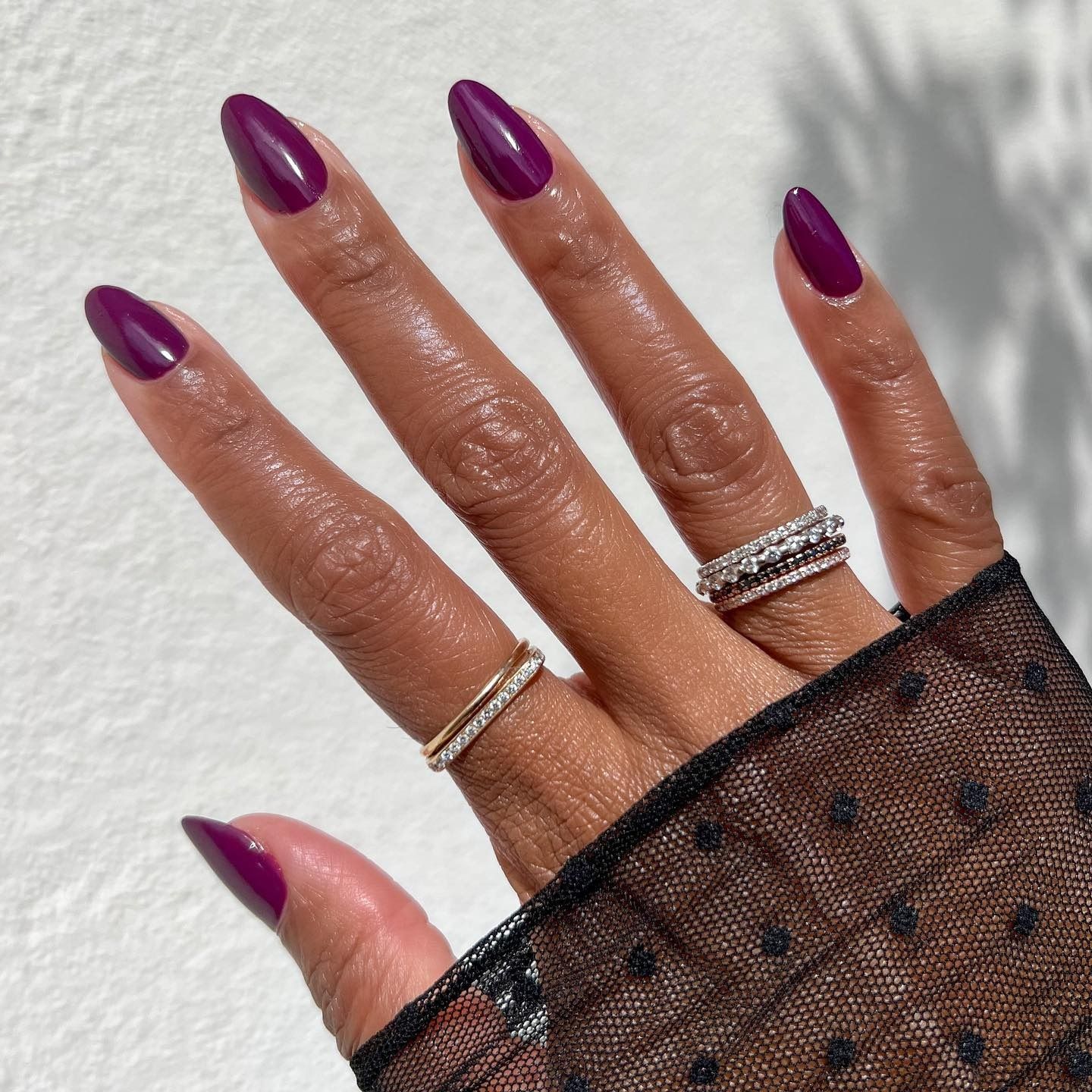 Jammy plum nails.