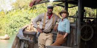 Emily Blunt and Dwayne Johnson in Jungle Cruise