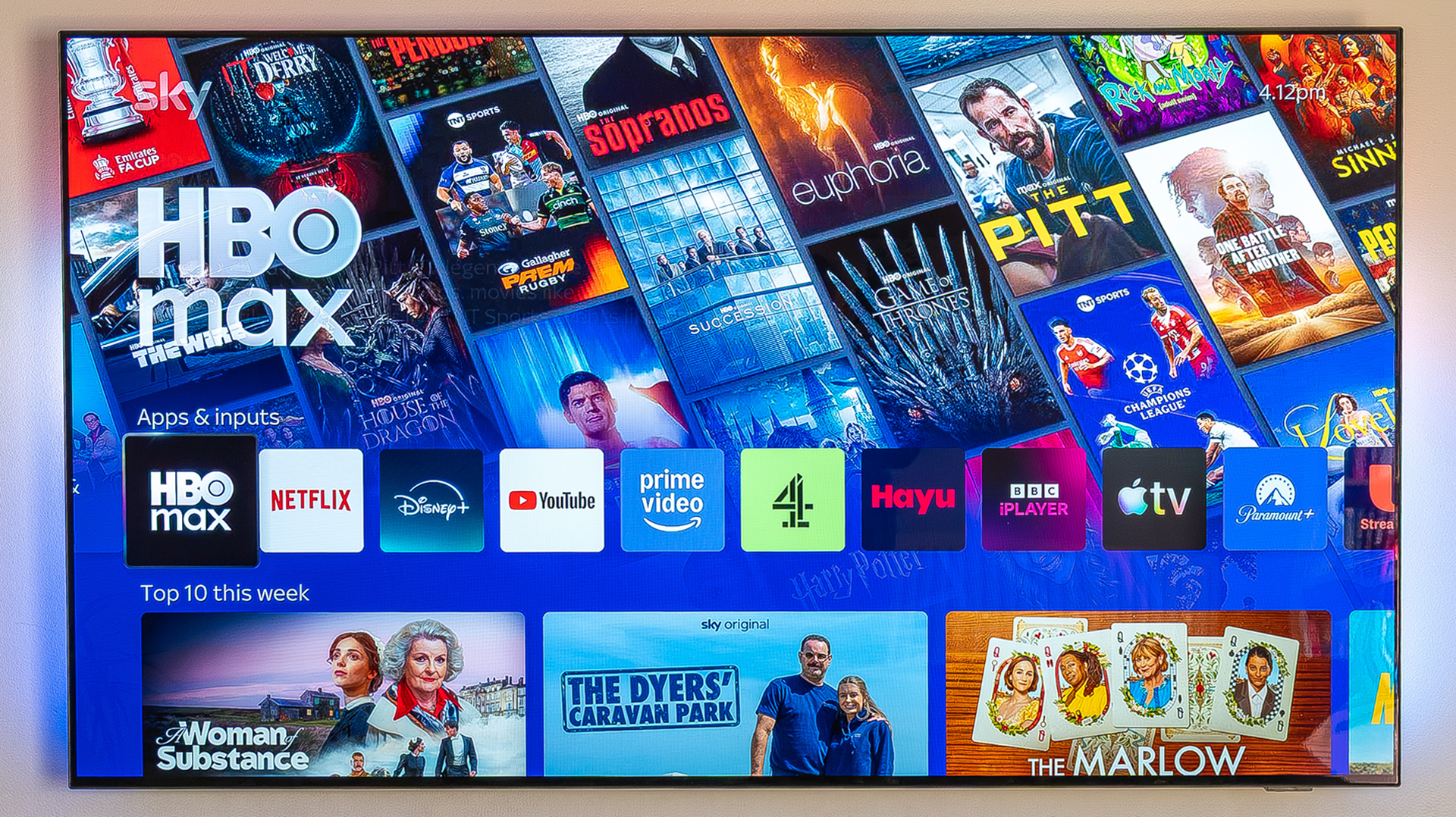 HBO Max on Sky Stream (on a Philips OLED 809 TV)