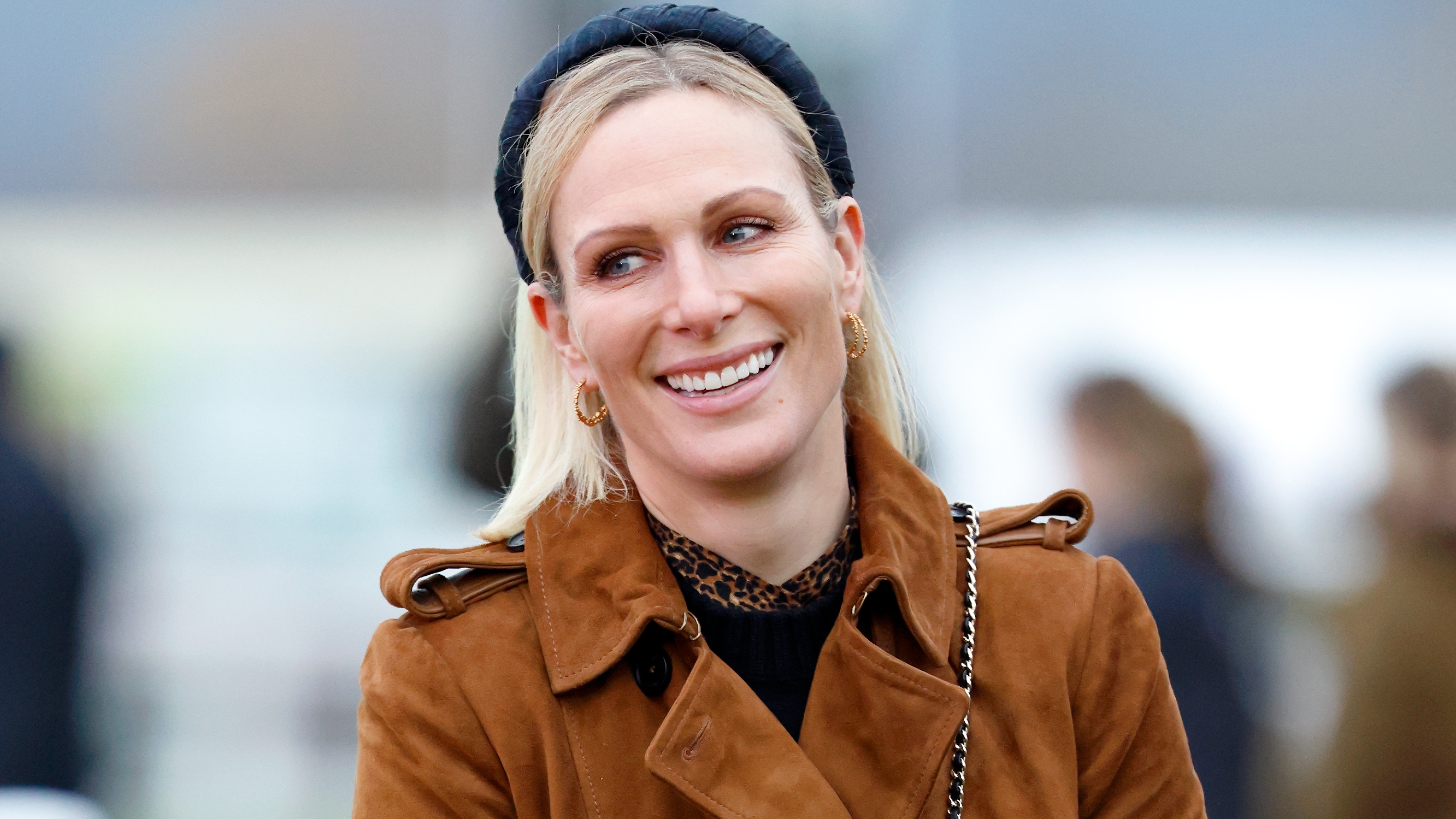 Zara Tindall attends day 1 of The Christmas Meeting at Cheltenham Racecourse on December 13, 2024 