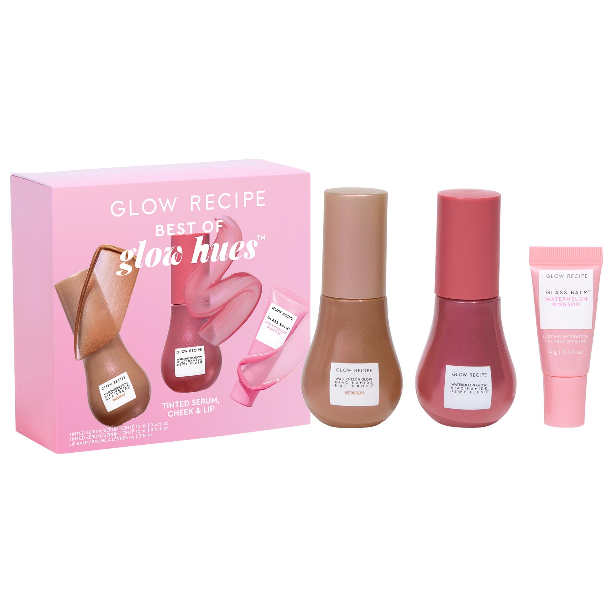 Best of Glow Hues - Tinted Serum, Cheek &amp;amp; Lip Gift Set