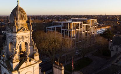 aerial of Kingston University London Town House by Grafton Architects