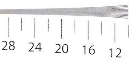 Cropped resolution chart image iso 12,800