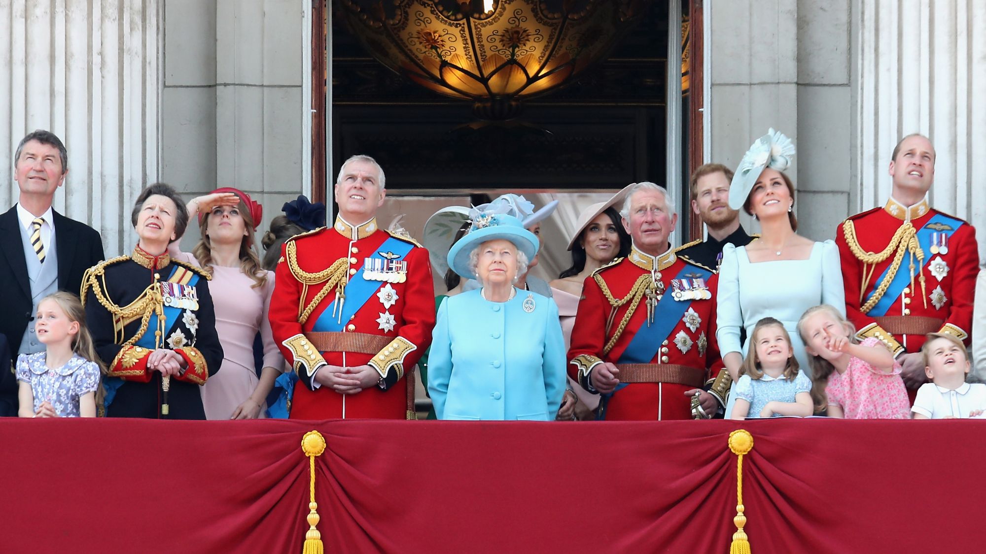 The royal family attends Trooping the Colour in 2018