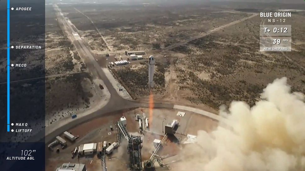 Blue Origin's New Shepard Makes Record 6th Launch to Fly NASA Science, Student Art to Space