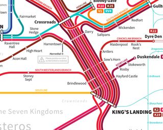 Game of Thrones tube map