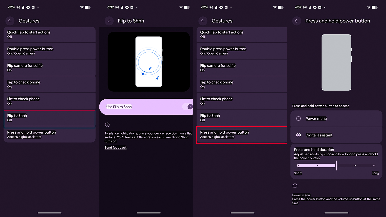 Google Pixel gestures