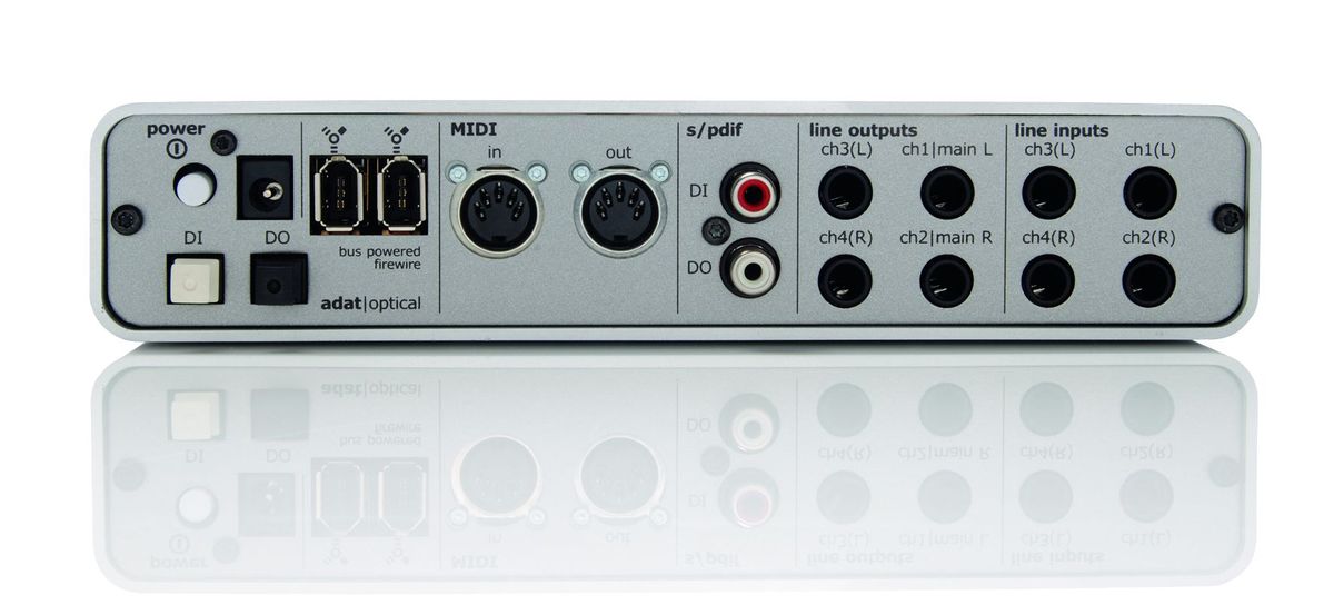 The Konnekt 24D's rear panel looks as smooth as its front.