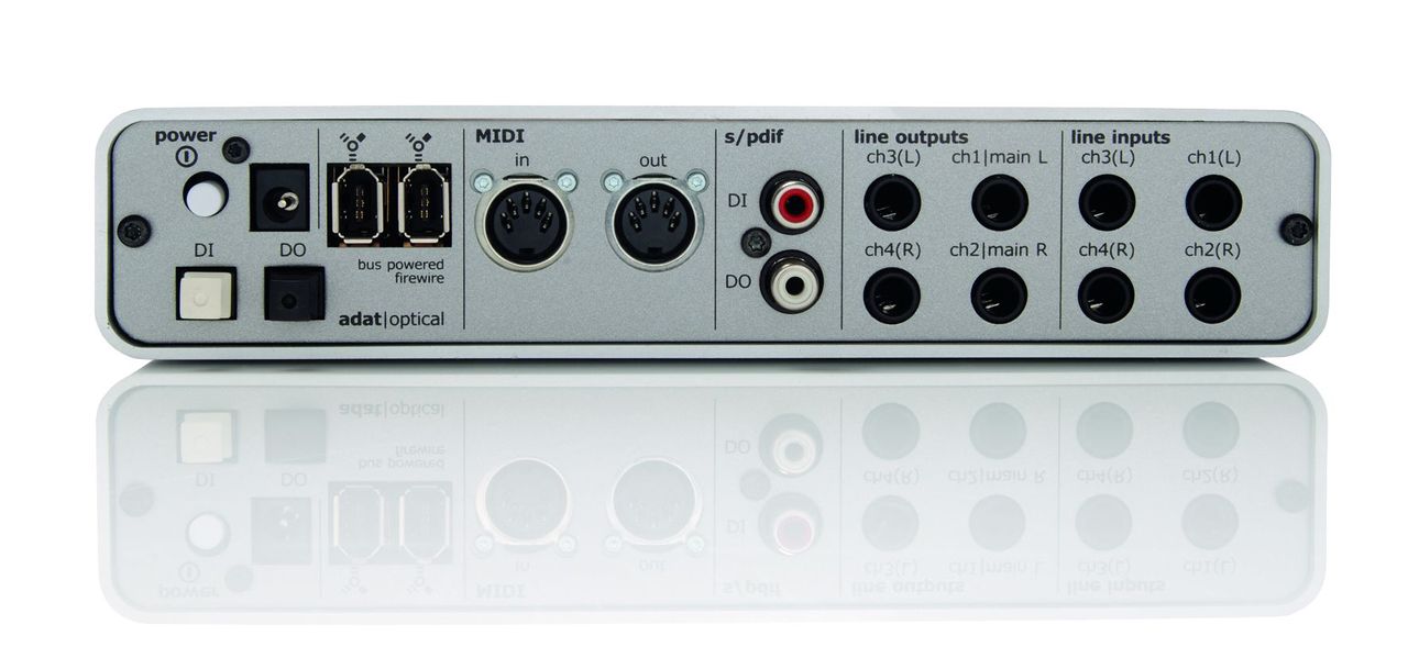 The Konnekt 24D's rear panel looks as smooth as its front.